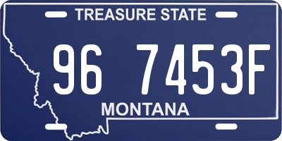 MT license plate 967453F