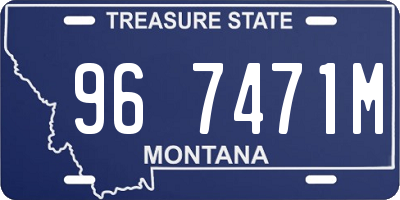 MT license plate 967471M