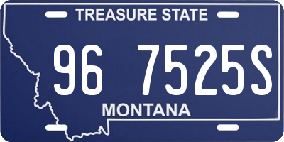 MT license plate 967525S