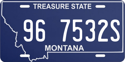MT license plate 967532S