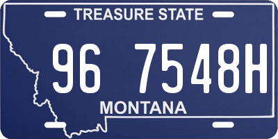 MT license plate 967548H