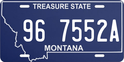 MT license plate 967552A