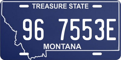 MT license plate 967553E
