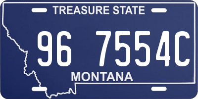MT license plate 967554C