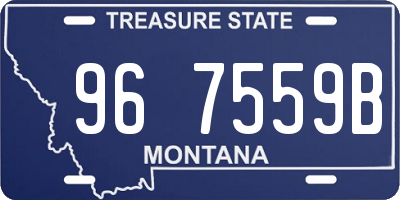 MT license plate 967559B