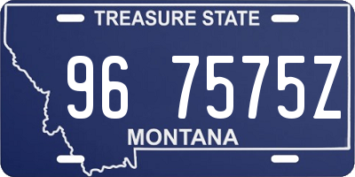 MT license plate 967575Z