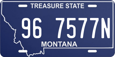 MT license plate 967577N