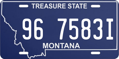 MT license plate 967583I