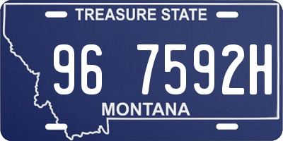 MT license plate 967592H