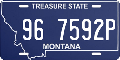 MT license plate 967592P