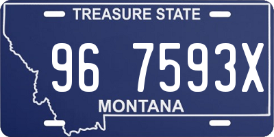 MT license plate 967593X