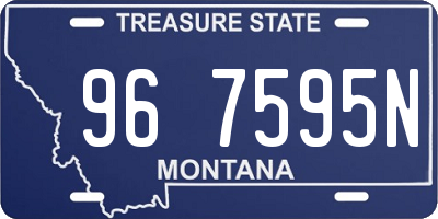 MT license plate 967595N