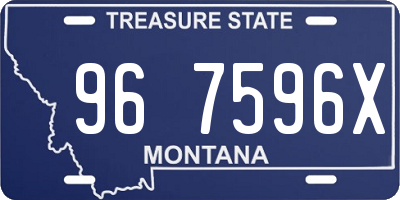 MT license plate 967596X