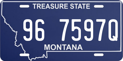 MT license plate 967597Q