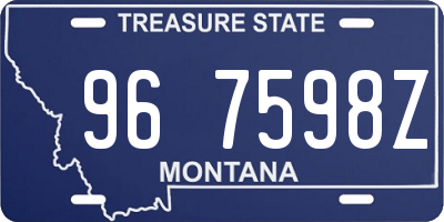MT license plate 967598Z