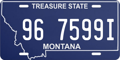 MT license plate 967599I