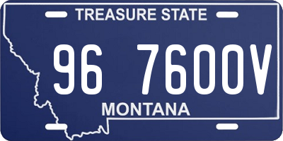 MT license plate 967600V