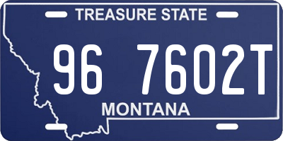 MT license plate 967602T
