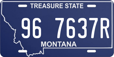 MT license plate 967637R