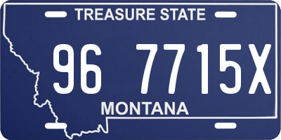 MT license plate 967715X