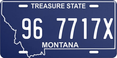 MT license plate 967717X