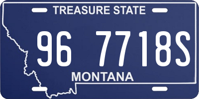 MT license plate 967718S