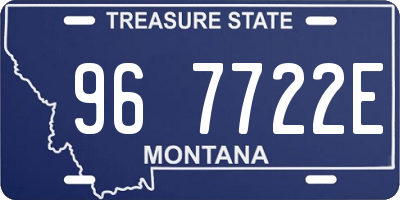 MT license plate 967722E