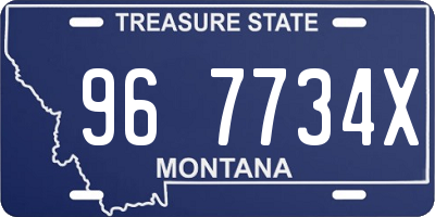 MT license plate 967734X
