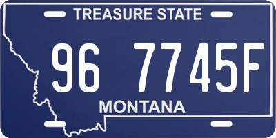 MT license plate 967745F