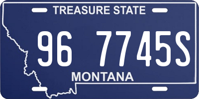 MT license plate 967745S