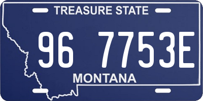 MT license plate 967753E