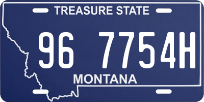 MT license plate 967754H