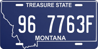 MT license plate 967763F
