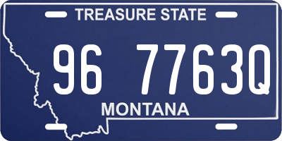 MT license plate 967763Q