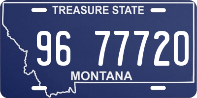 MT license plate 967772O