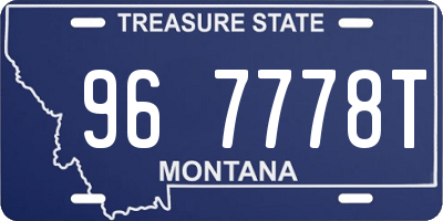 MT license plate 967778T