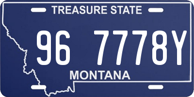 MT license plate 967778Y