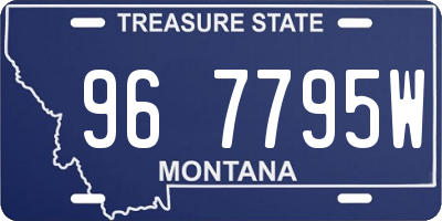 MT license plate 967795W