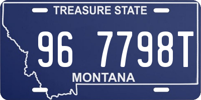 MT license plate 967798T