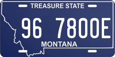 MT license plate 967800E