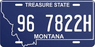 MT license plate 967822H