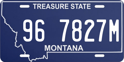 MT license plate 967827M