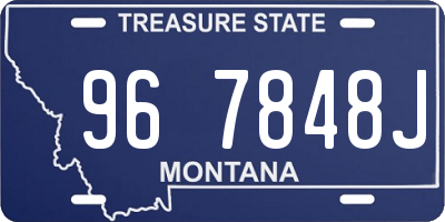 MT license plate 967848J