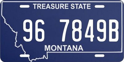 MT license plate 967849B