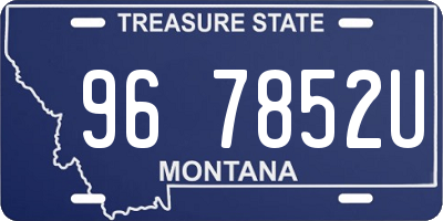 MT license plate 967852U