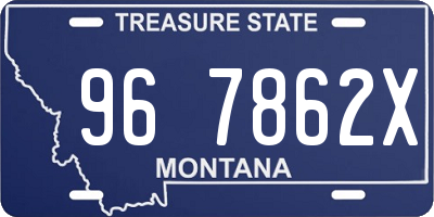 MT license plate 967862X