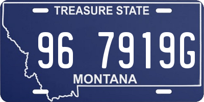 MT license plate 967919G