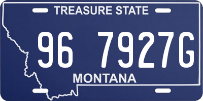 MT license plate 967927G