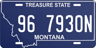 MT license plate 967930N