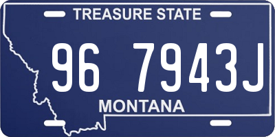 MT license plate 967943J